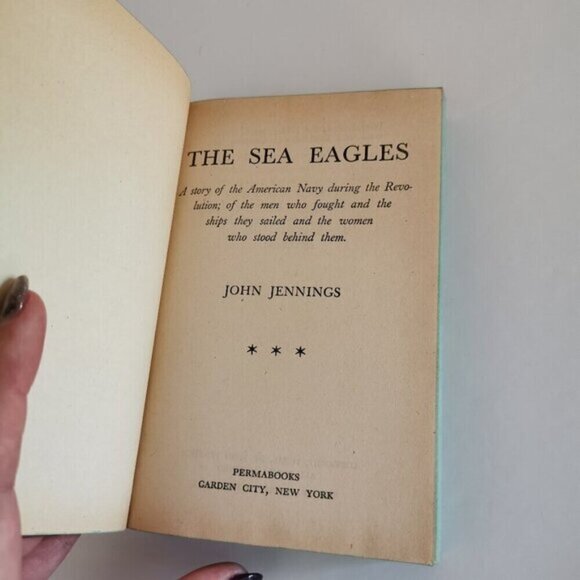 1951 The Sea Eagles Book Vintage Pulp Romance Navy Permabooks P133 American Rev - Picture 6 of 10